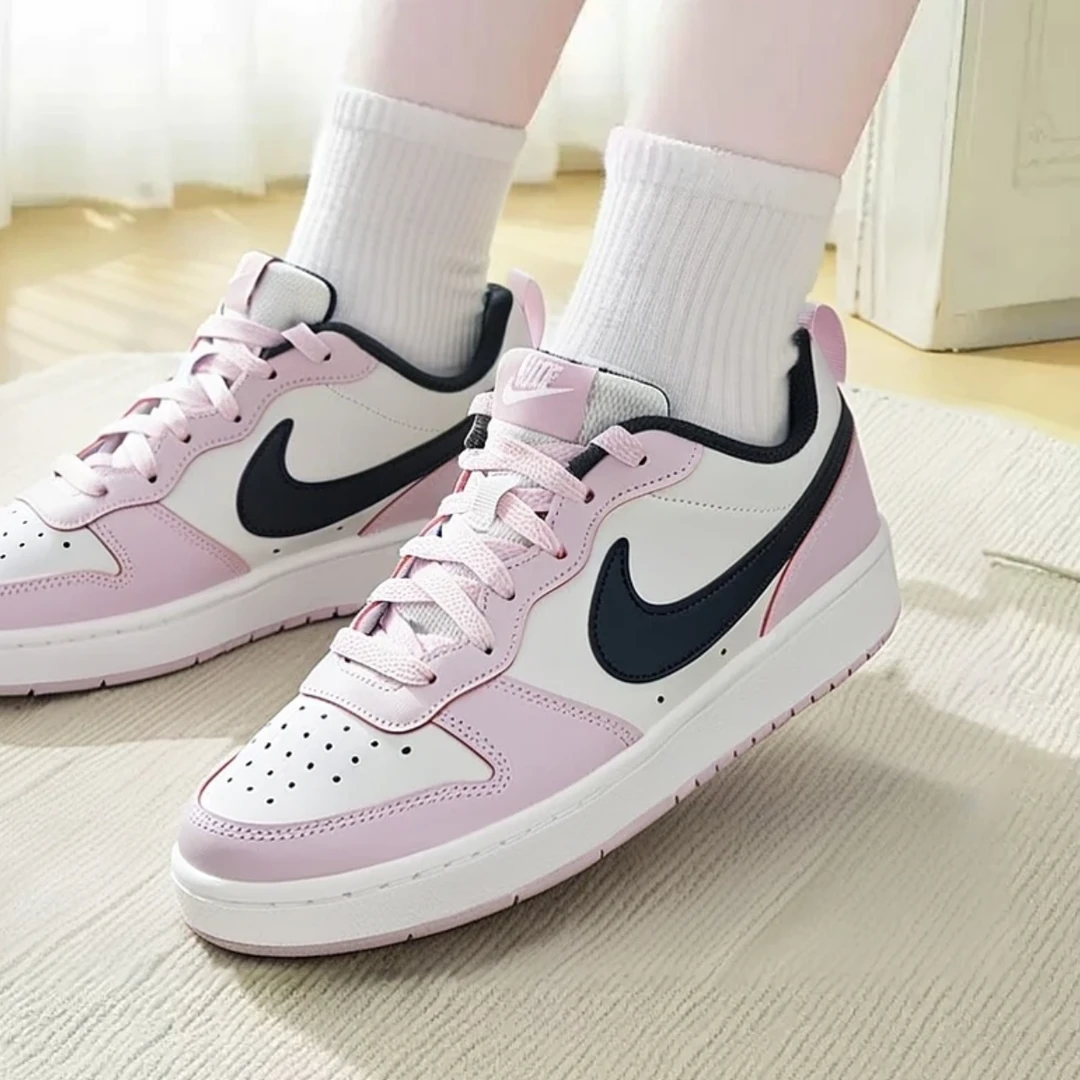 耐克Nike Court Borough女子白粉限定香芋紫休闲板鞋BQ5448-005
