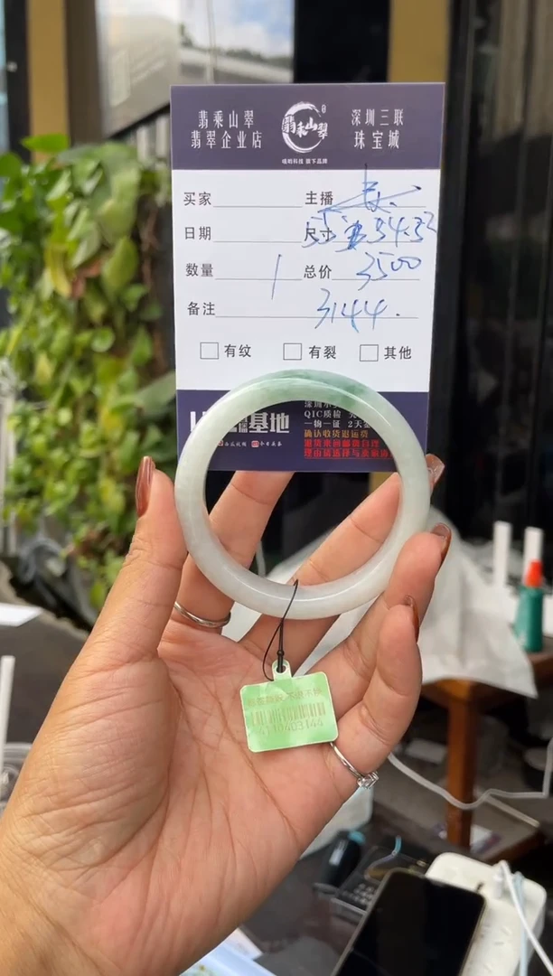 未镶嵌手镯翡翠C 54正圈 3144