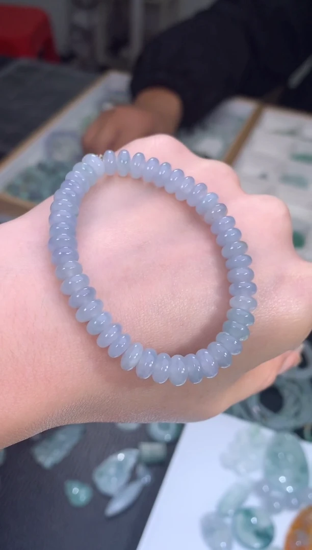 未镶嵌定制翡翠鼓珠手串
