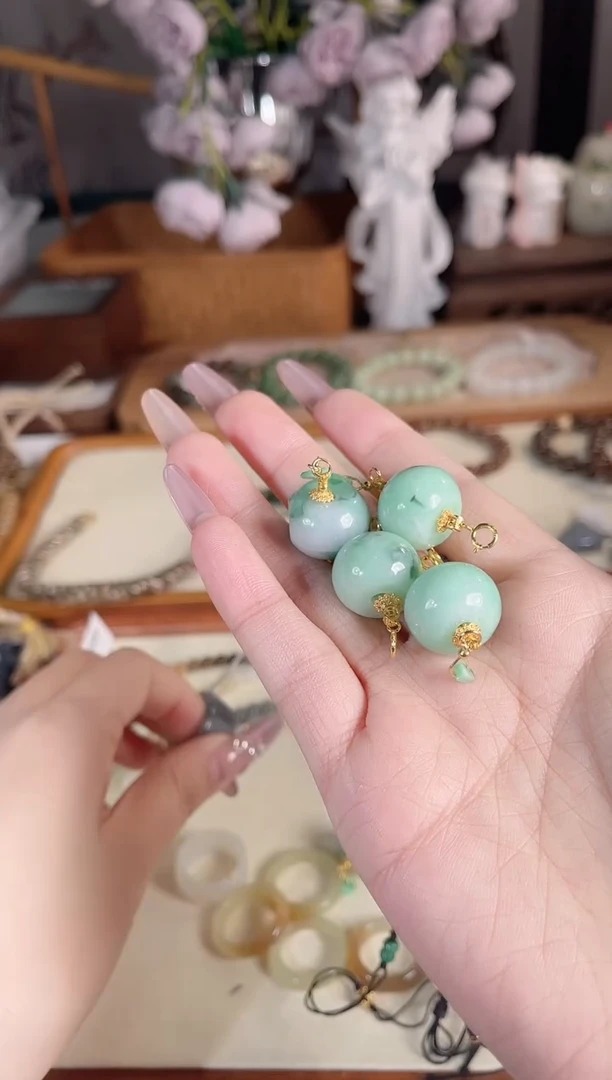 吊坠(不含链)银S925镶嵌翡翠多样性发其一孤品默认微瑕