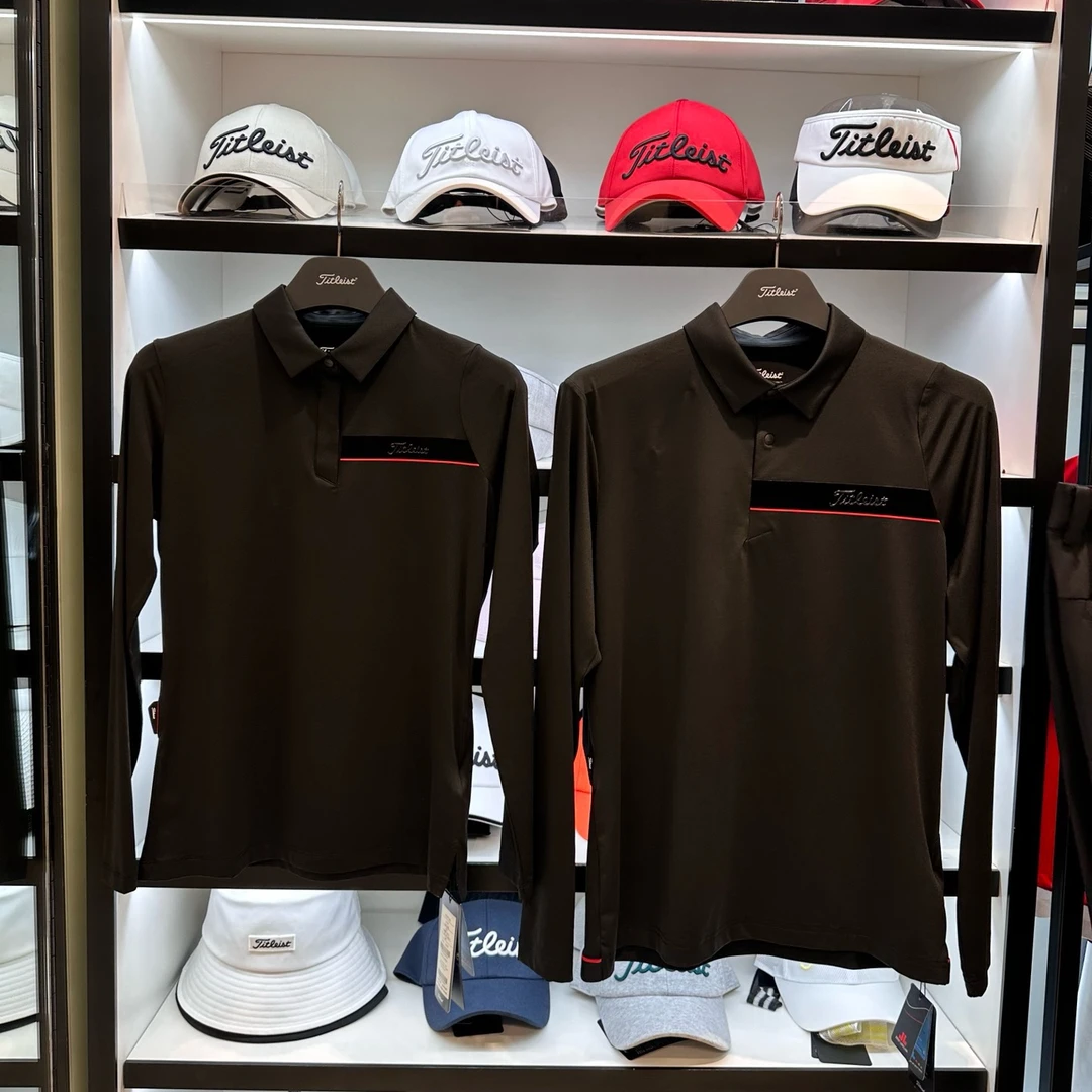 Tit*家春夏新款男女同款/高尔夫长袖上衣/面料透气吸汗/配色干净