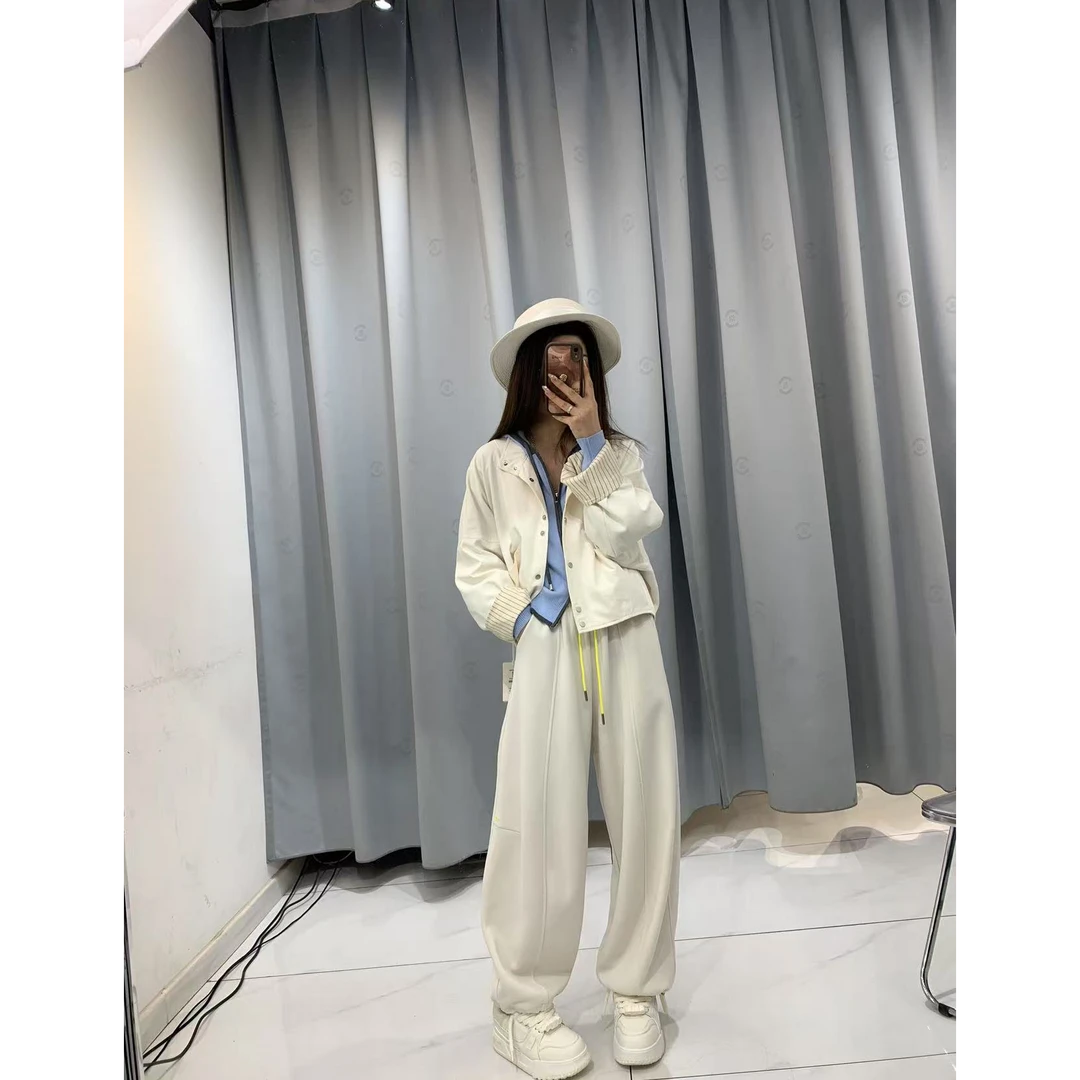 可米 春季新款长袖设计感时尚袖口条纹休闲外套 18959衣长50左右