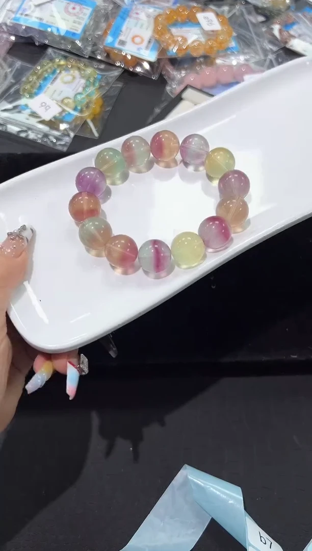 手串未镶嵌萤石7b多样性发其一【1条】默认微瑕