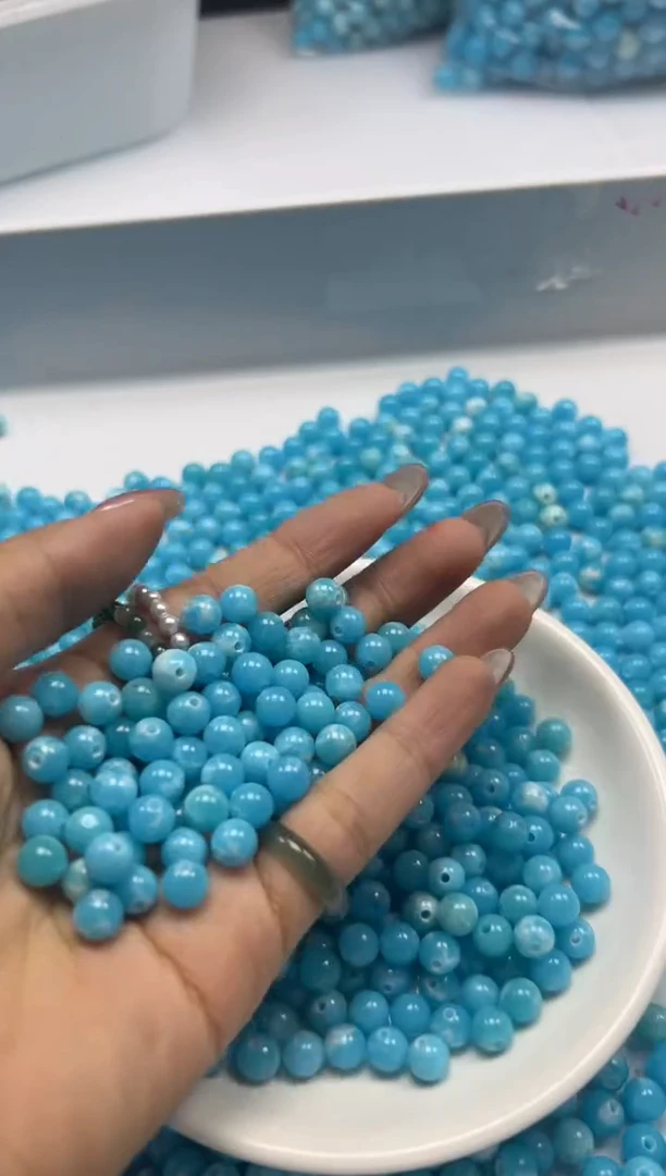 玛瑙/玉髓颈饰未镶嵌w2495海纹*石6mm*50颗