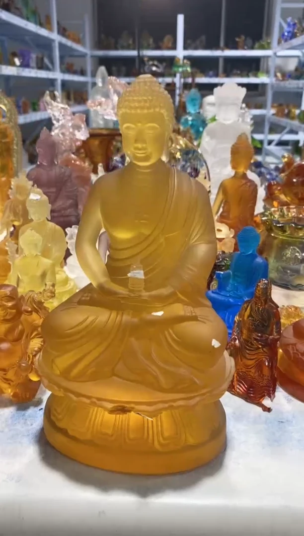 手工艺品琉璃744药师 古法琉璃 微瑕不退不换