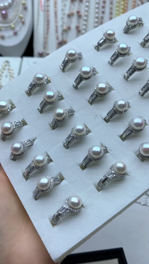 戒指未镶嵌淡水珍珠多样性发其一