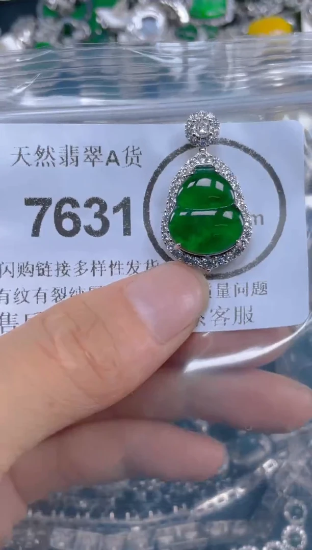 翡翠未镶嵌颈饰7631