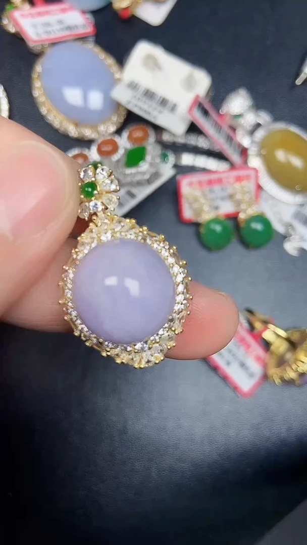 银S925镶嵌戒指翡翠3460