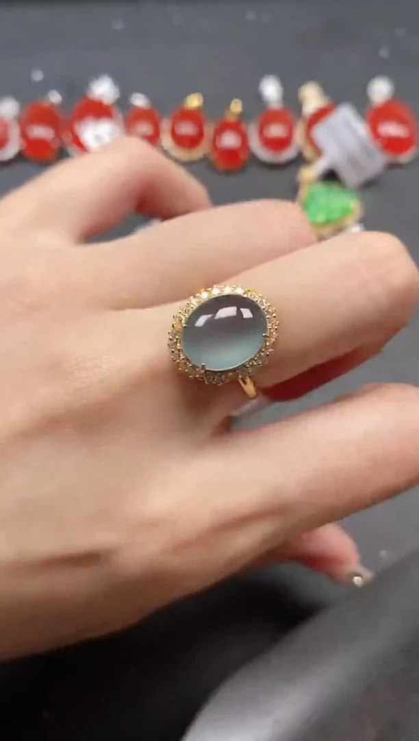 银S925镶嵌戒指翡翠51151