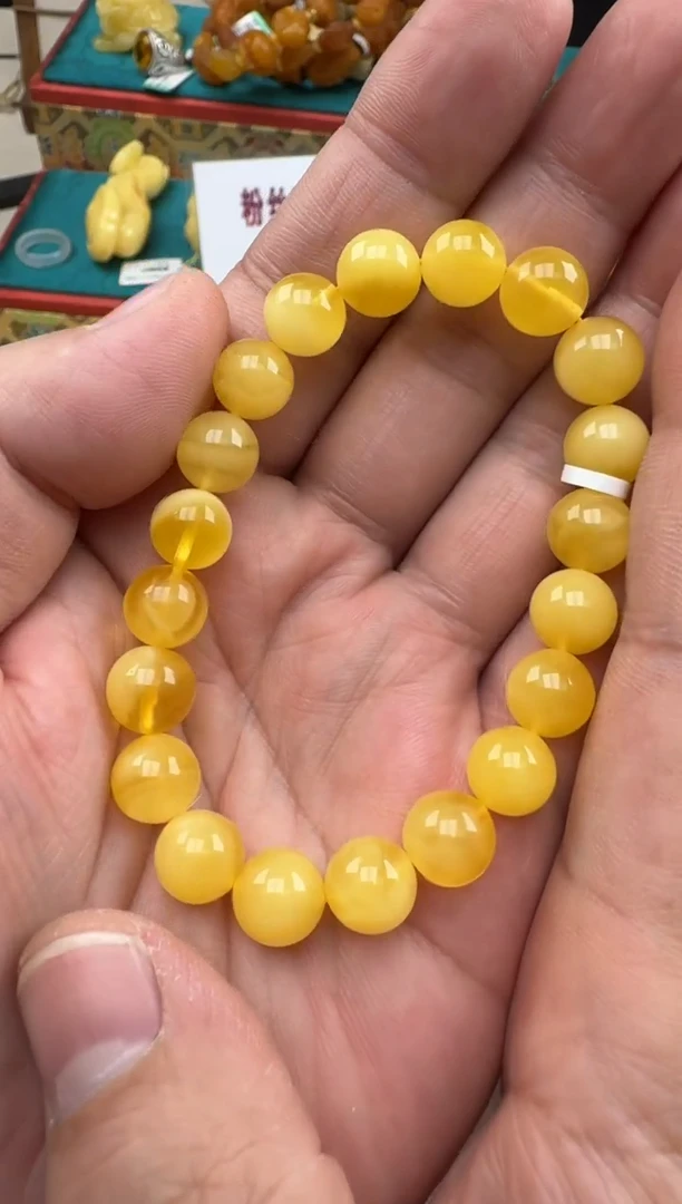 琥珀未镶嵌珠宝奇石9+俄料手串HZ098