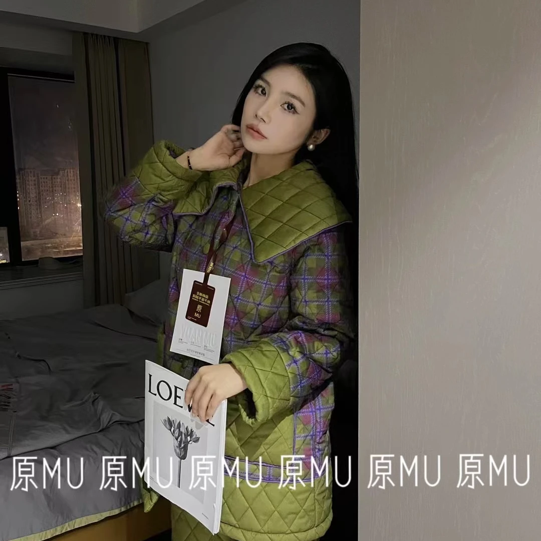 原木mu原创轻奢外穿家居服加绒加厚套装