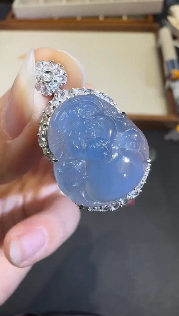 颈饰18K金镶嵌翡翠X1207-512-243