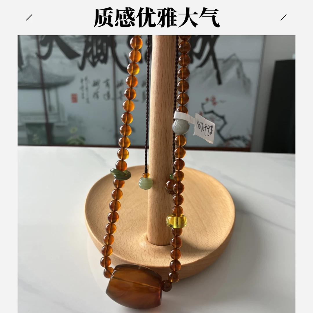 缅甸琥珀项链时尚大气
