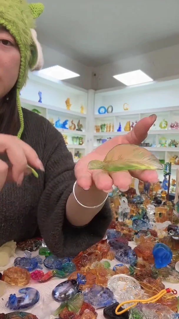 手工艺品琉璃树叶