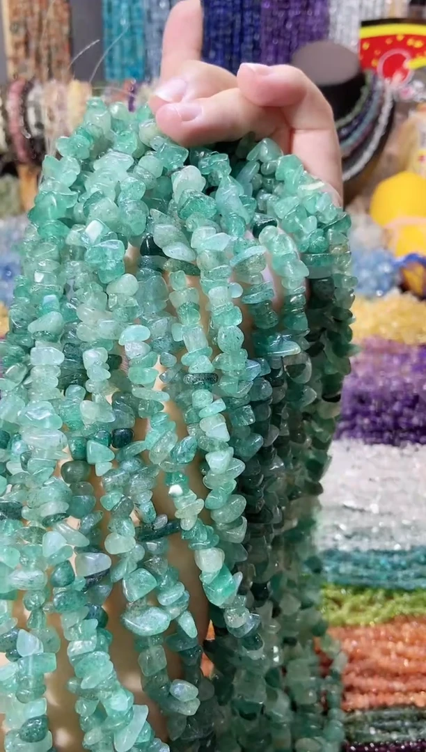 未镶嵌珠宝半成品水晶绿草莓晶