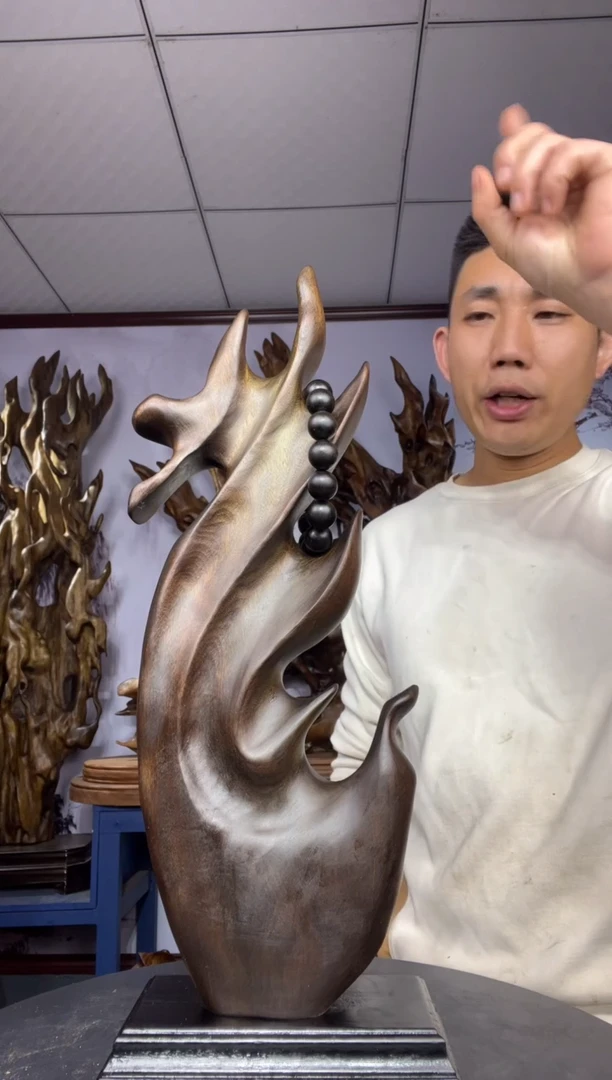 金丝楠木雕款武金丝楠木工艺品摆件