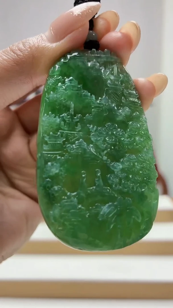 未镶嵌定制翡翠4829MM-毛货挂件73