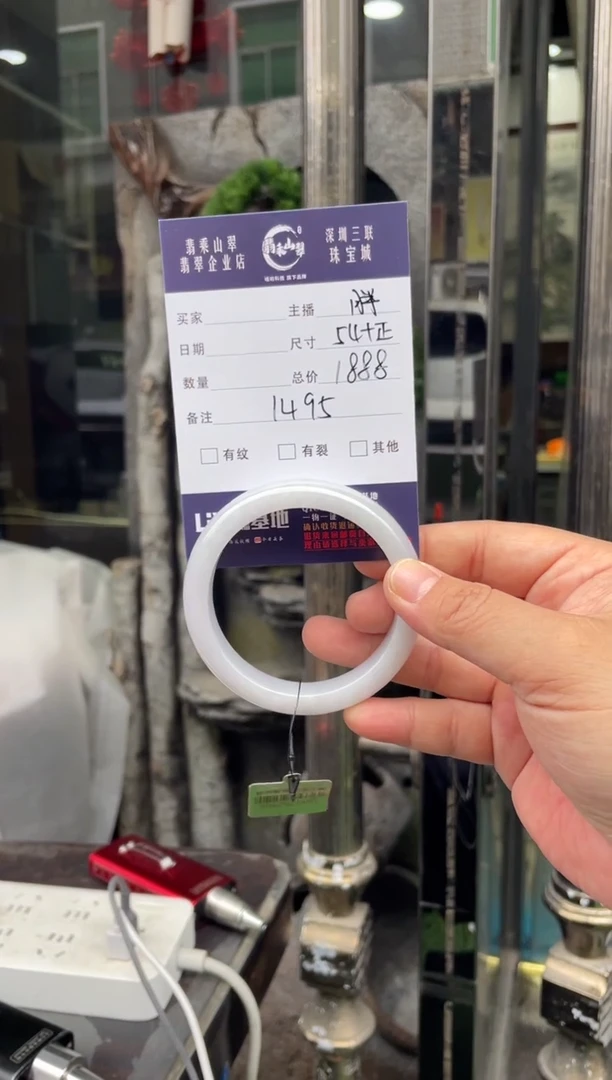未镶嵌手镯翡翠W 54正圈 1495