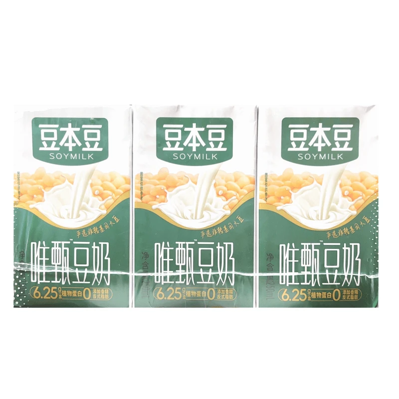 豆本豆利乐包唯甄原味豆奶250ml*6