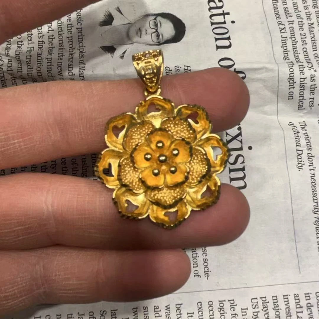 D115  镂空花大吊坠精工