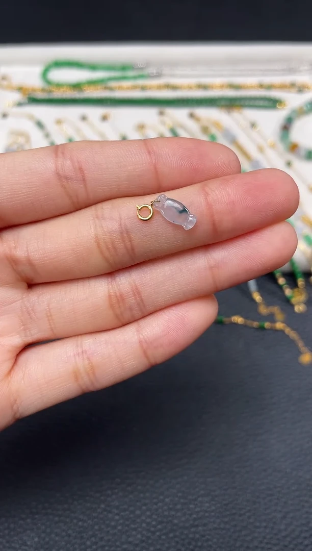 【闪购商品】翡翠吊坠(不含链)18K金镶嵌一个  JK315