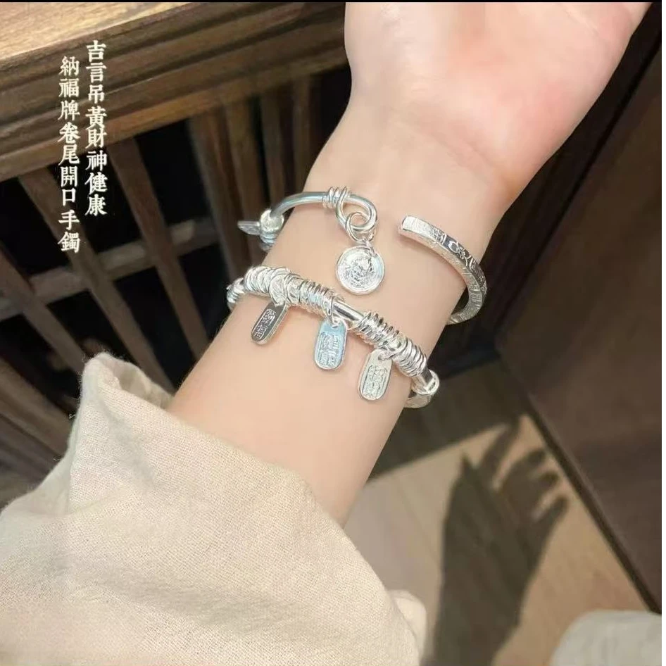 足银手镯 千亿【下单链接】足银手镯手链孤品清货