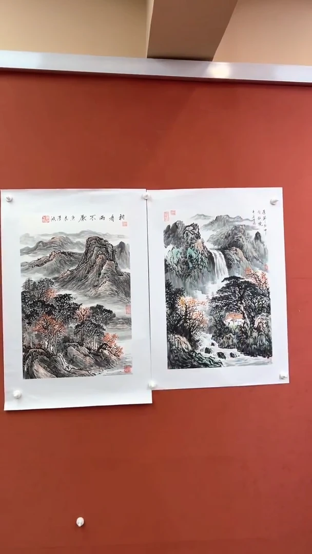 国画老师现场创作  12