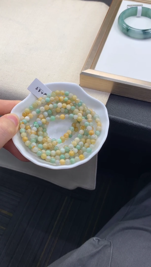 未镶嵌手串翡翠FC521 翡翠双彩手串 多样性发其一