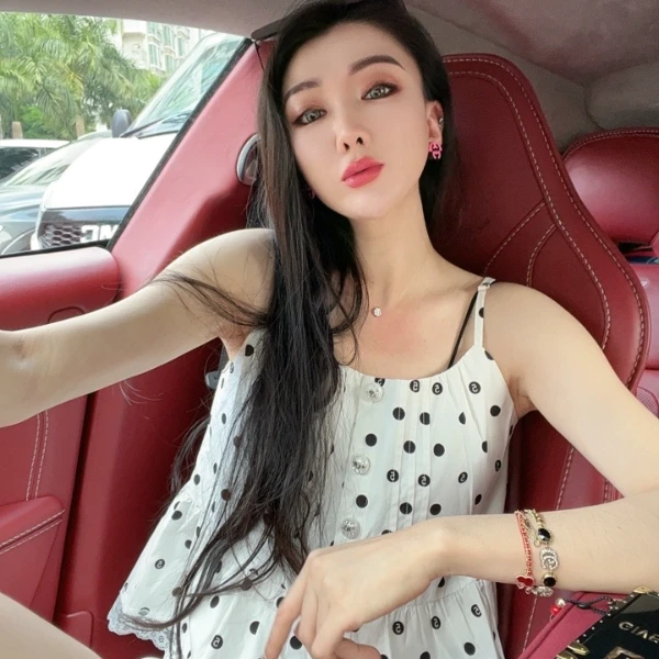 【宝姐家/上衣】新款波点设计拼接蕾丝无袖女上衣 25057