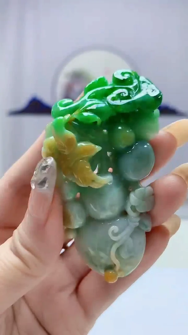 定制翡翠未镶嵌4902DD-毛货挂件100