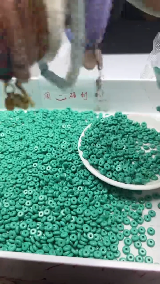 未镶嵌颈饰玛瑙/玉髓W1864高瓷玉化绿*松算盘6*3mm*30颗