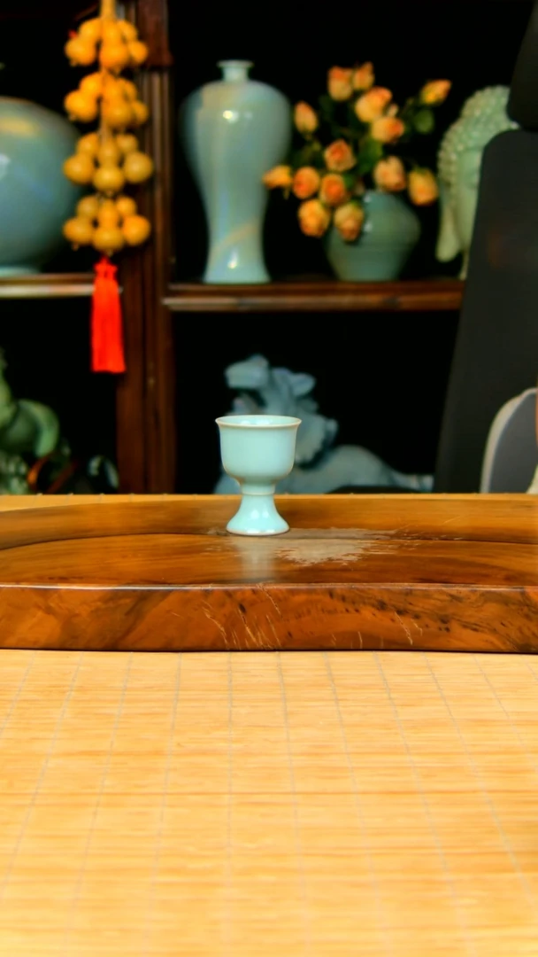 汝瓷酒杯原矿天青一级品4个