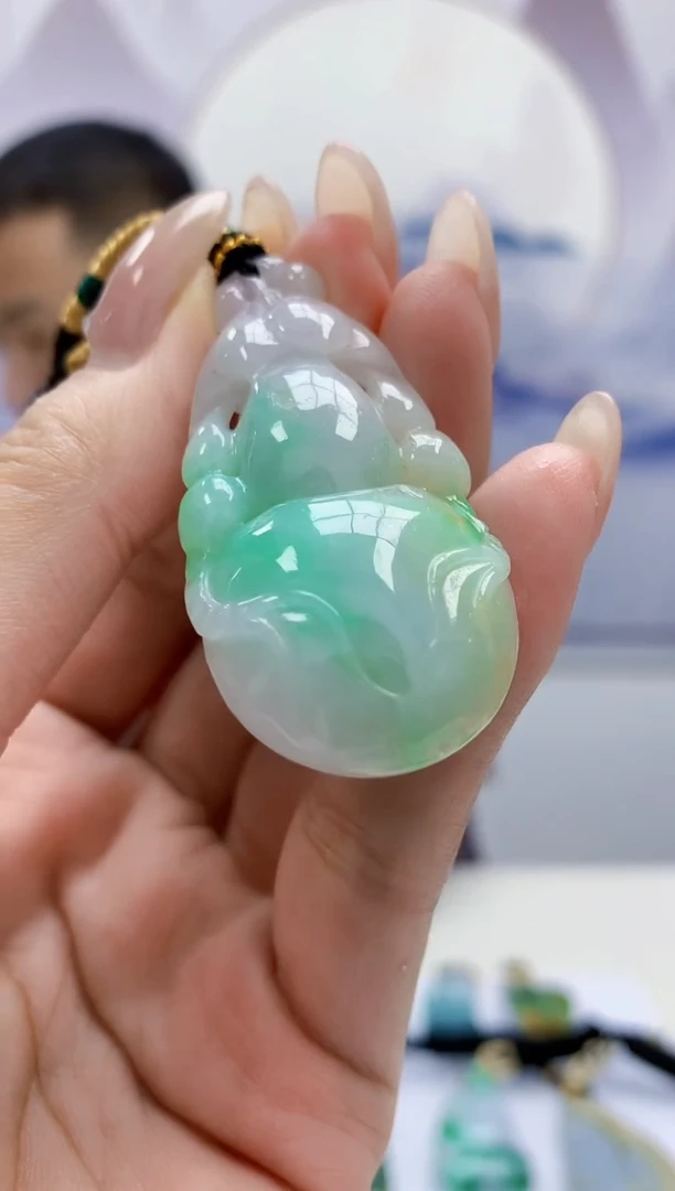 定制翡翠未镶嵌4898MM-毛货挂件5