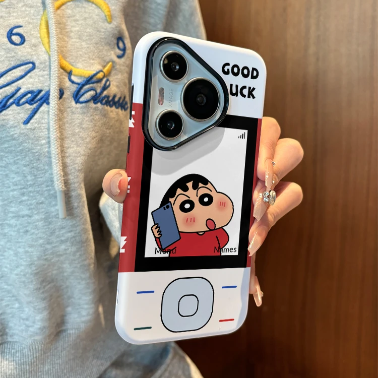 适用华为pura80pro+手机壳小新妮妮p70ultra高级创意新款p60防摔