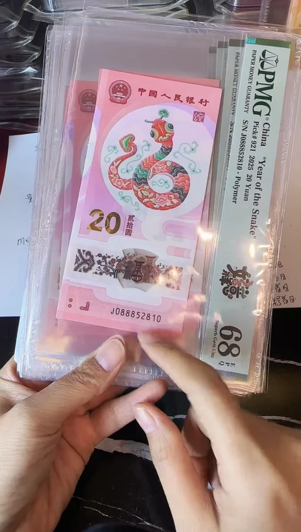 塑料2025 蛇钞 单张  0888头 无347 不挑号