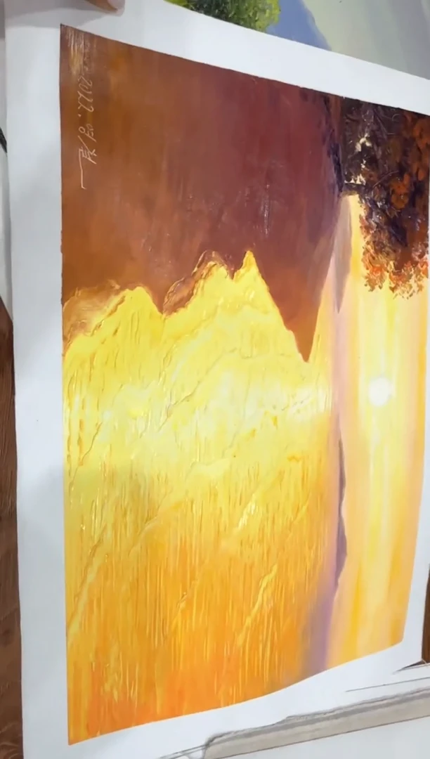 油画 【特价】朝鲜一级画家原创油画 画芯 带证书发货