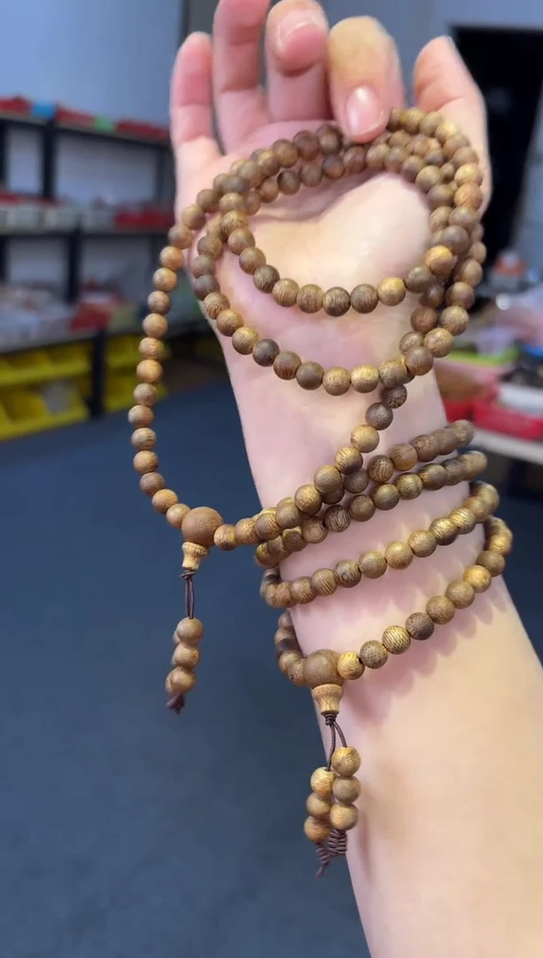 沉香手串种植白奇楠沉香108颗脖挂多样性发其