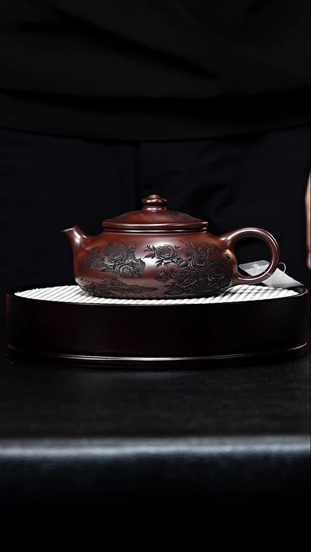 茶壶紫砂寒江手工紫砂壶
