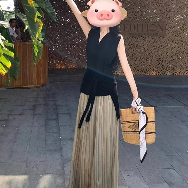 夏装搭配一整套高级感穿搭气质通勤小香风显瘦上衣阔腿裤两件套装