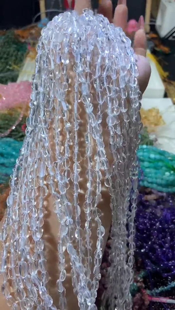 水晶珠宝半成品未镶嵌随形白水晶