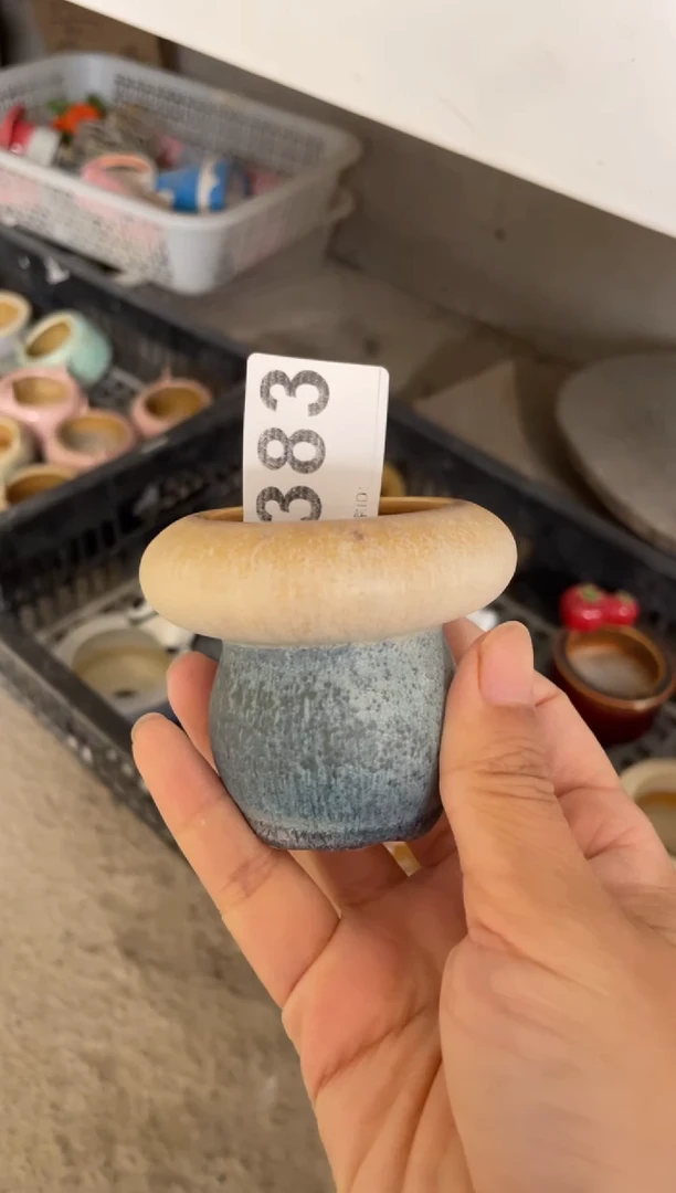 瓷片Q*383微瑕知木小芳花盆