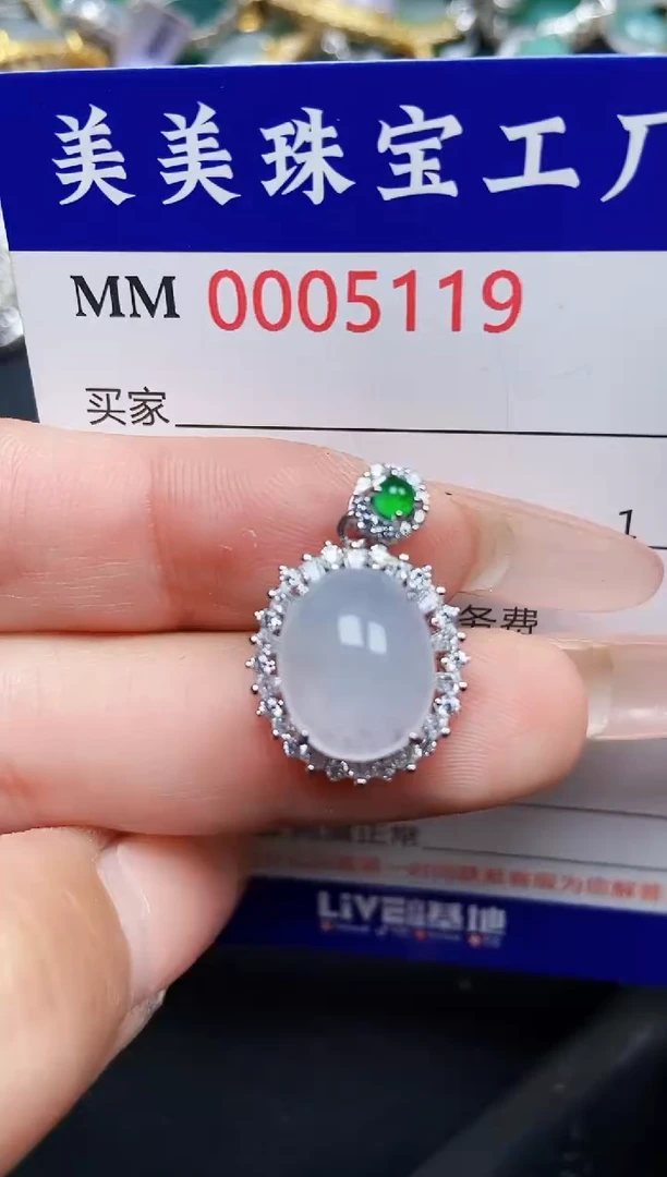 【闪购商品】翡翠颈饰银S925镶嵌5119