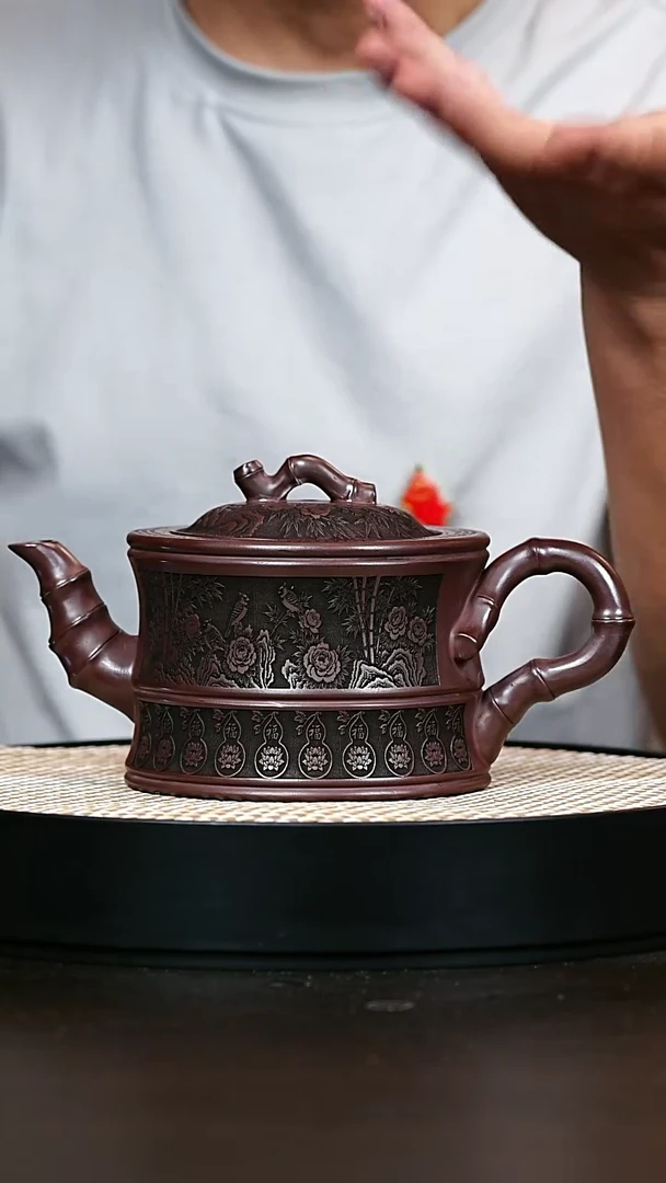 茶壶紫砂福禄一品竹段