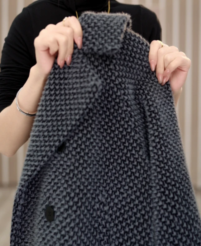 云想2024秋冬季新款千鸟纹短款显瘦时尚韩版短外套女h098金金