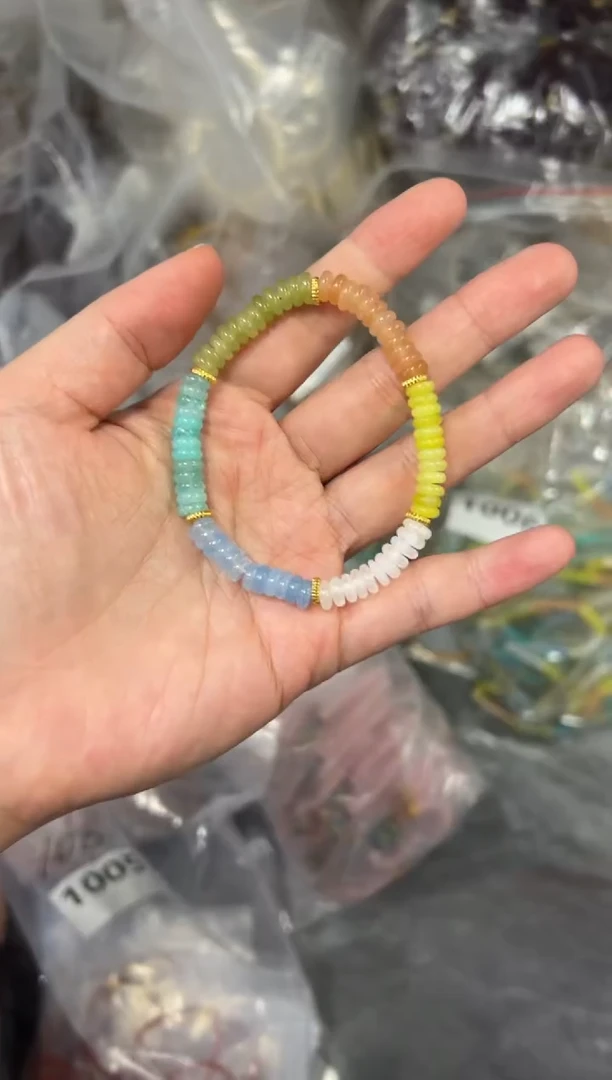 手链未镶嵌天河石多巴胺多宝精工蝶珠款手链[1006]