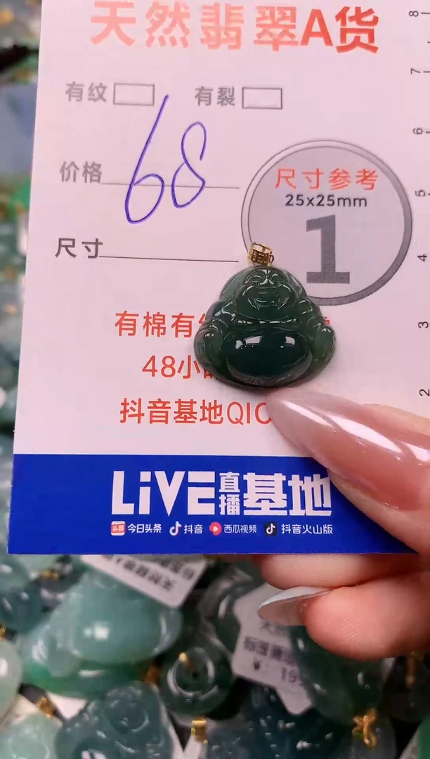 翡翠18K金镶嵌颈饰24001467