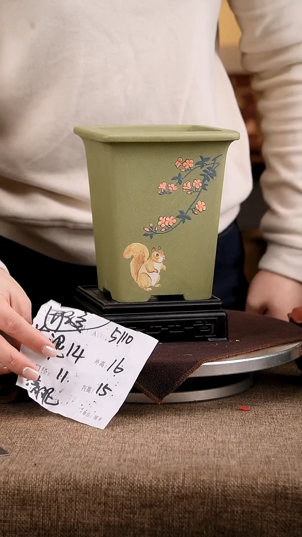 紫砂花盆花卉工艺5110+s微瑕