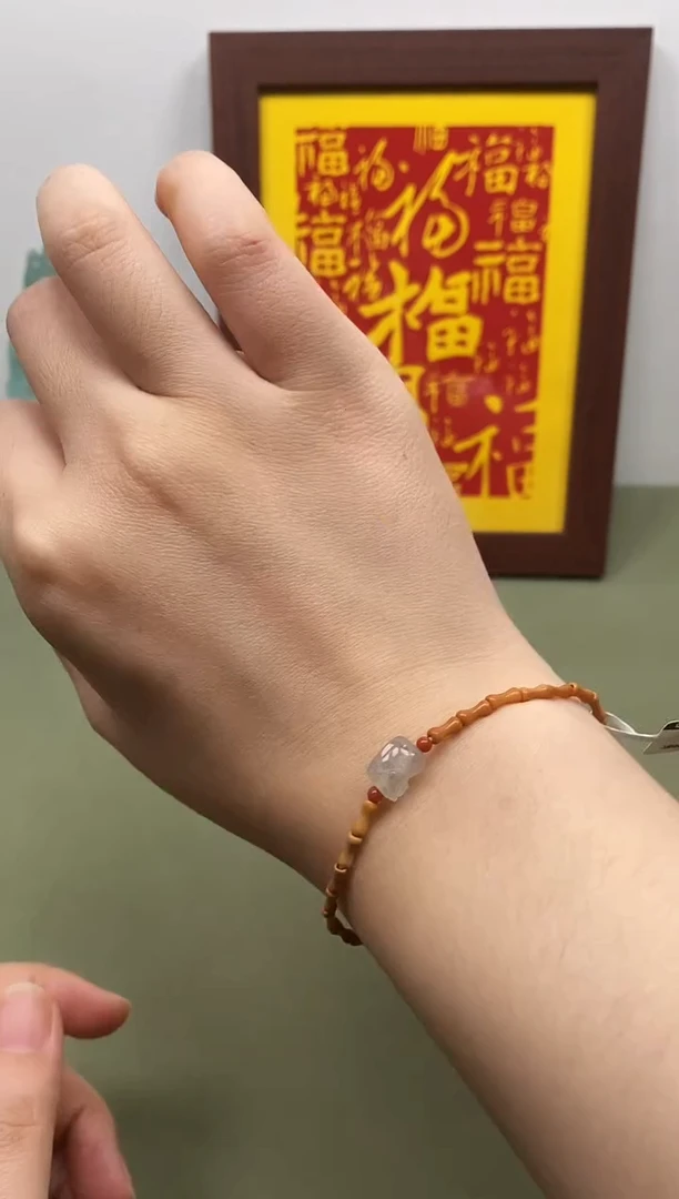 橄榄核手串橄榄核竹节单圈貔貅款