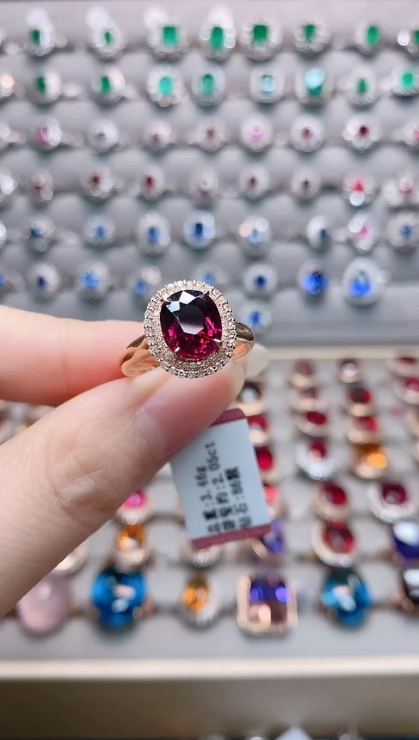 【闪购商品】碧玺18K金戒指18K金镶嵌1