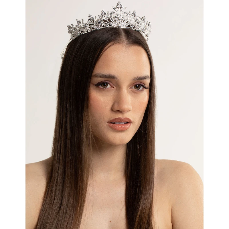 Lovisa银色皇冠千金贵气大小姐公主生日气质礼服高级感发饰